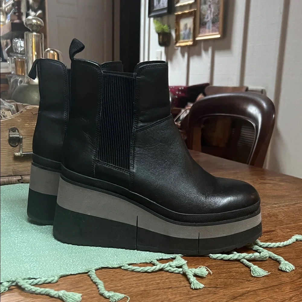 Naked Feet Black Guild Platform Boots